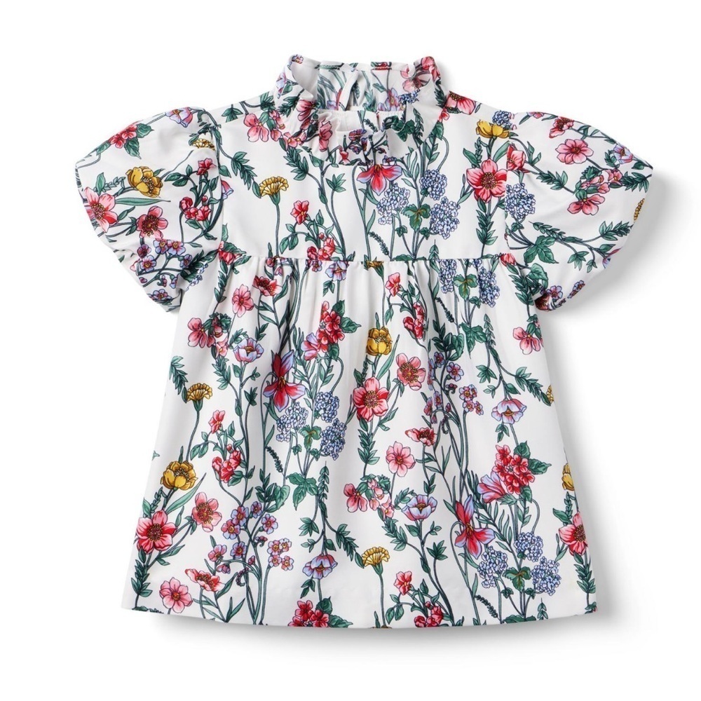 Floral puff sleeve top